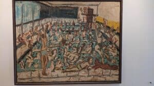 Children's Swimming Pool, Autumn Afternoon (Leon Kossof)